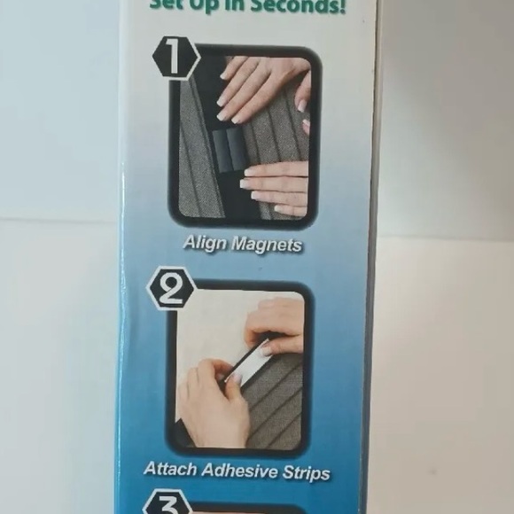 NEW Hands Free Instant Mesh Guard Screen Door & Sliding Door Magnetic Closure - Picture 4 of 6